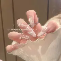 【半糖主义】显白法式猫眼手工穿戴甲时尚百搭美甲贴片