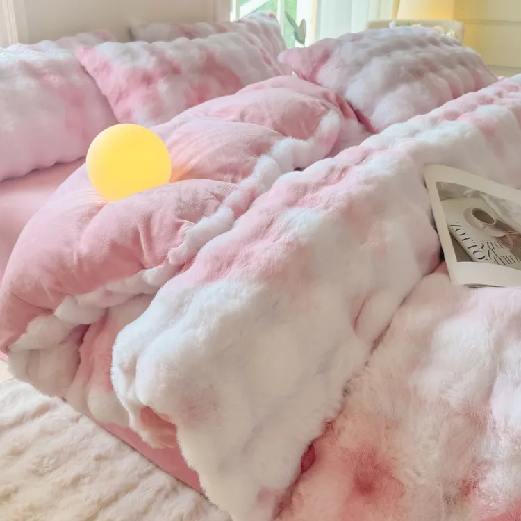 亲肤款被套单件加厚牛奶绒四件套保暖秋冬季加绒珊瑚绒被罩被单人