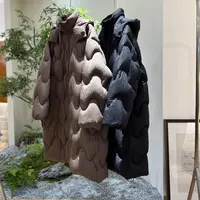 【囍】秋冬款 高蓬松90%白鸭绒中长款波浪羽绒服