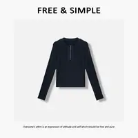 Free&Simple-'万能穿搭T'早秋款街头风时尚韩系螺纹领T恤-7925