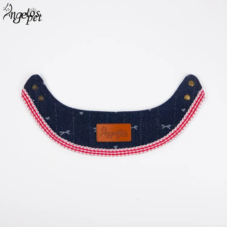 雅吉斯佩angelospet猫咪宠物狗配饰口水巾Crimsonstitch牛仔围兜