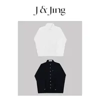 J&Jing-「会凹造型的衬衣」-秋季百搭时尚宽松大版长袖衬衣MDa3041