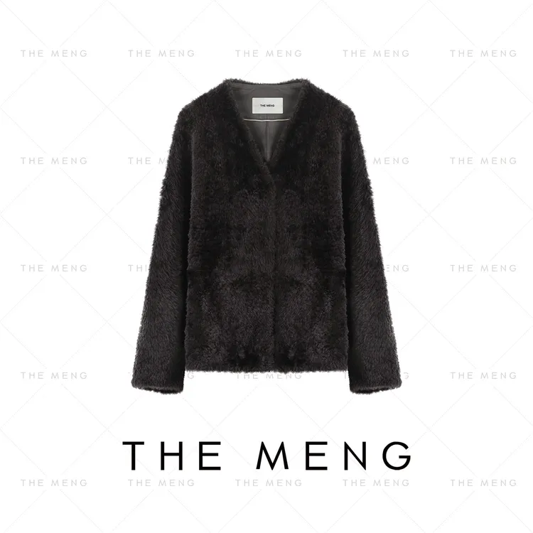 THE MENG【王妃】Lacon拉贡胎羊皮毛一体静奢皮草外套#M244M0046