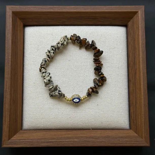 非金属木质手链 GULUM 818 新款百搭款手链复古风恶魔之眼