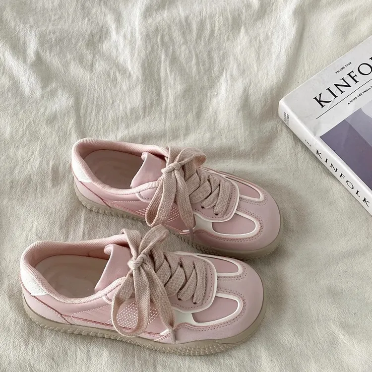 厚底板鞋女ins潮2025春秋季新款学生百搭休闲面包鞋子平底运动鞋