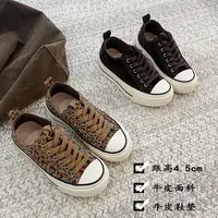 跟高4.5公分【真皮女鞋】厚底新款秋季休闲女鞋单鞋百搭板鞋NX2612