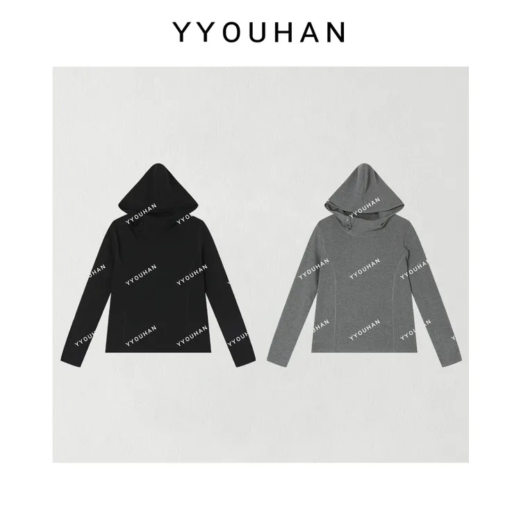 YYOUHAN 2025新款【私服挚爱】黑色慵懒风显瘦卫衣帽衫 2508C5034