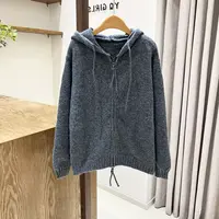 秋季女大童毛衣经典复古柔软百搭软糯亲肤连帽毛衣开衫亲子-SA492