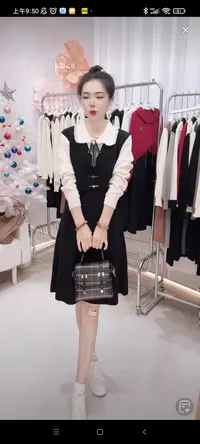 【编码961】运动休闲蝴蝶结假两件长袖 2025女款爆款针织女春秋裙