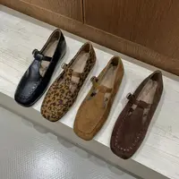 复古棕色方头内增高单鞋乐福鞋子秋季新款软底女鞋法式玛丽珍鞋