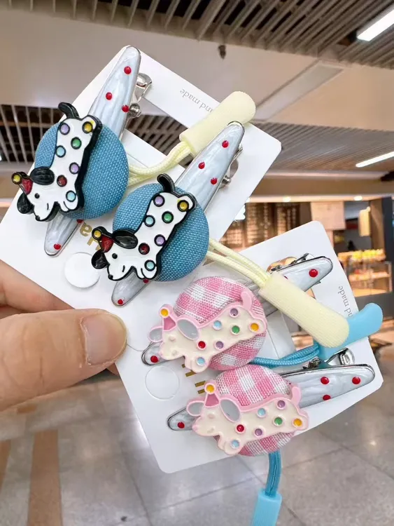 仙女风女边夹鸭嘴夹可爱风发夹ins欧若精灵风