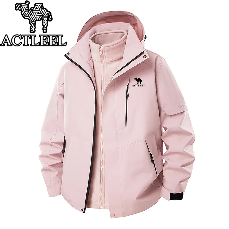 【冲锋王】情侣欧若风三合一两件套冲锋衣户外防风防水登山连帽外套