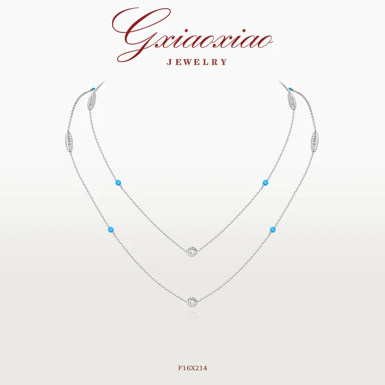 G XIAOXIAO 【星澜】轻奢时尚高级百搭双层项链 F16X214新年礼物