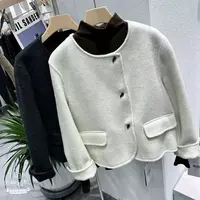 【慕.我们的店】韩系短款双面澳毛外套（不可机洗）