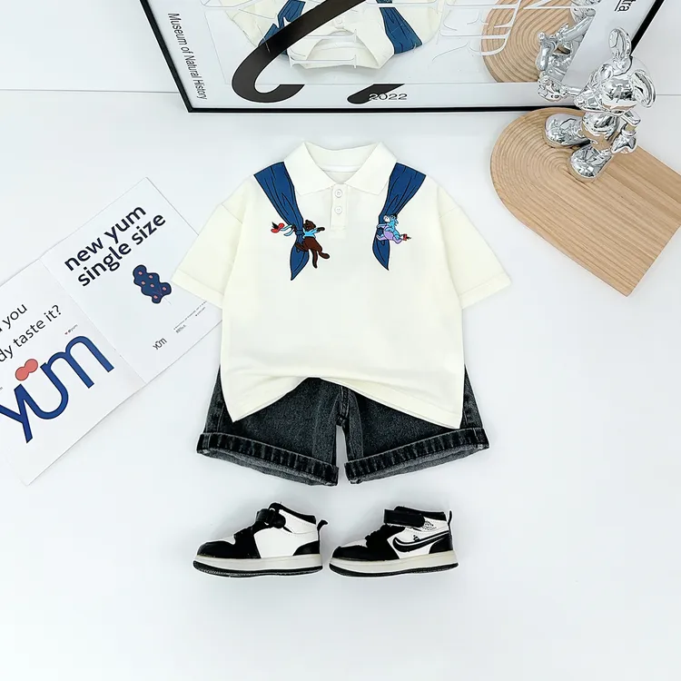 儿童短袖POLO衫男童T恤薄款2025新款时尚潮BDX25213 