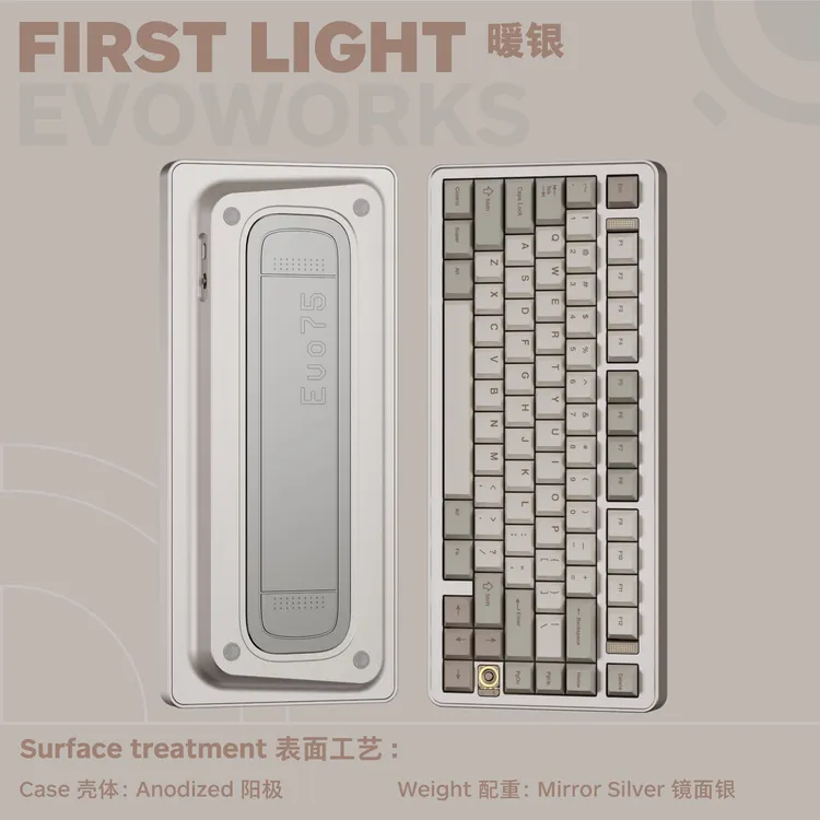 TickType机械键盘EVO75三模2.4G蓝牙HiFi成品办公游戏
