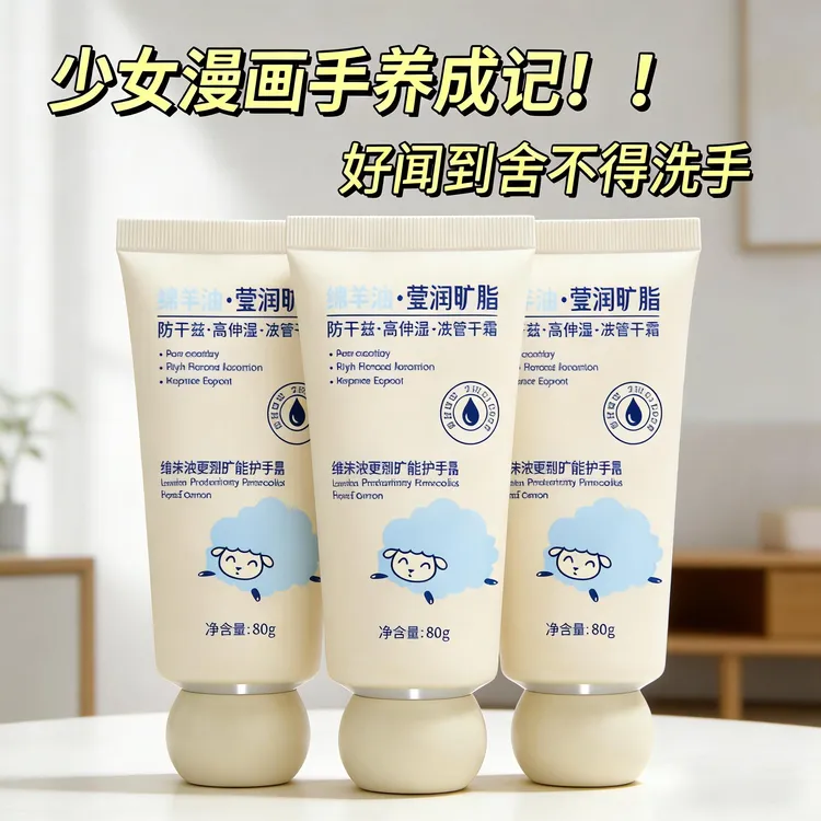 【两支装】绵羊油凡士林护手霜滋润持久留香保湿护手防干防燥不油腻