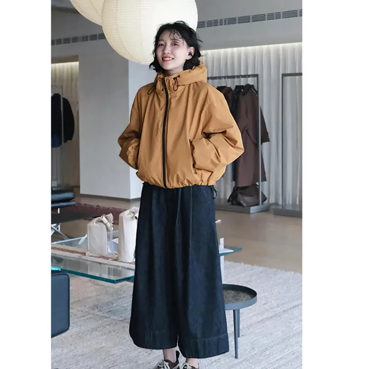 【耀眼】3431冬季新款机能风酷飒时尚连帽设计工装冲锋羽绒服F