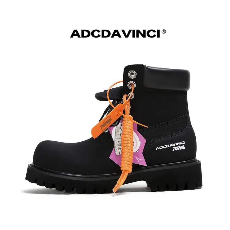 汪苏泷同款 ADC达芬奇 2024秋季新款马丁靴户外休闲大黄靴男女款