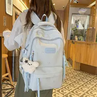 书包女生小学生2025新款简约大容量初中生高中生多层轻便双肩背包