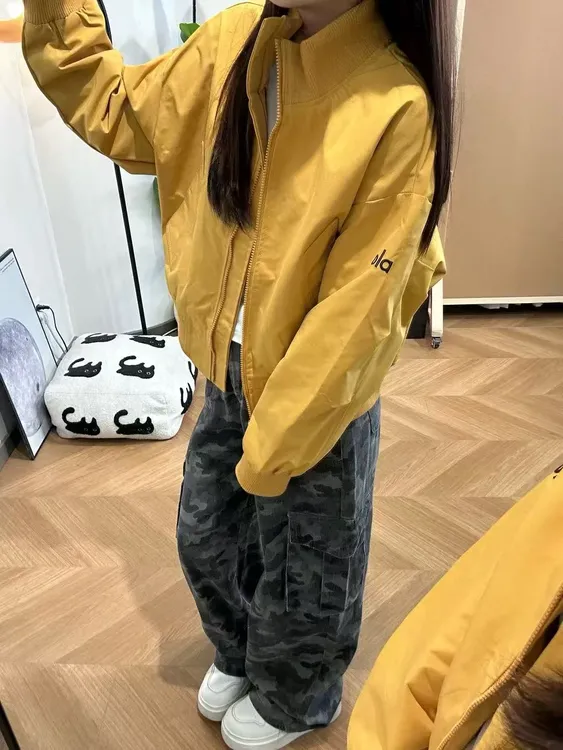 大码女装早秋新款美式复古棒球服款式百搭开衫夹克机车服长袖外套