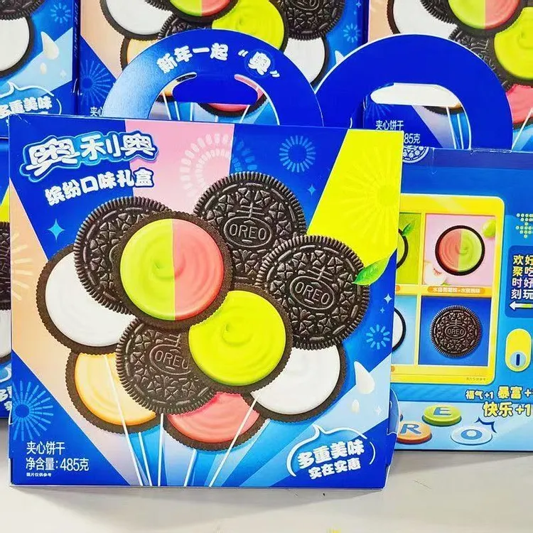 11月产奥利奥夹心饼干礼盒缤纷多口味485g休闲零食独立包装美味