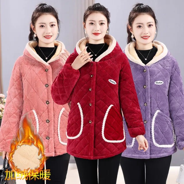 冬季学生棉衣外套短款宽松棉服女灯芯绒加厚加绒大码罩衣棉袄上衣