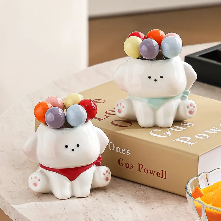 川岛屋创意水果叉套装不锈钢甜品小叉子收纳罐可爱儿童水果签果插