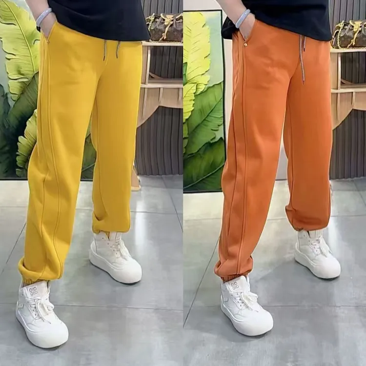 3961（丹姐家）加绒加厚保暖运动卫裤松紧腰束脚裤休闲裤裤