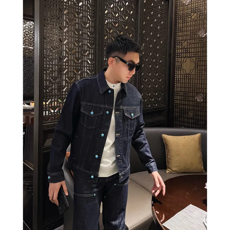 【绿松石牛仔服】防褪色原浆水洗牛仔外套男士痞帅牛仔夹克外套