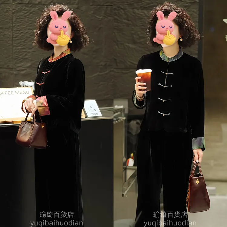 新中式国风女2025秋季新款套装