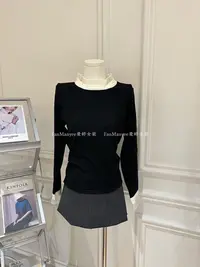 【白慕斯】秋冬韩系拼接蕾丝甜美气质百搭打底显瘦长袖上衣