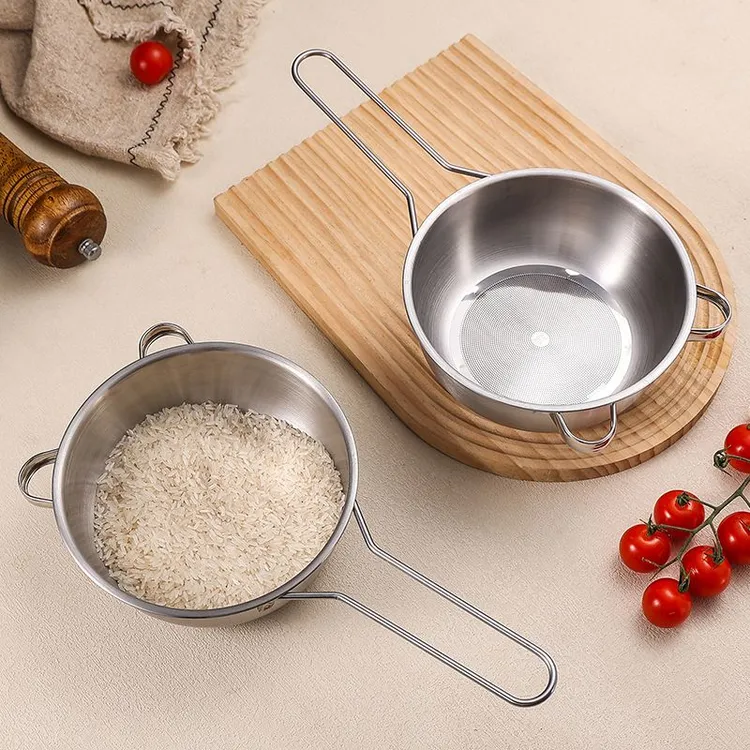 不锈钢淘米神器厨房洗米筛五谷杂粮过滤筛淘米盆家用沥水篮过滤勺