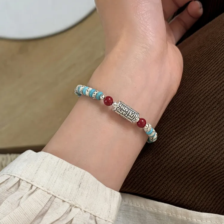 足银手链 999纯银转运珠手链小众设计感轻奢女生串珠闺蜜手串百搭
