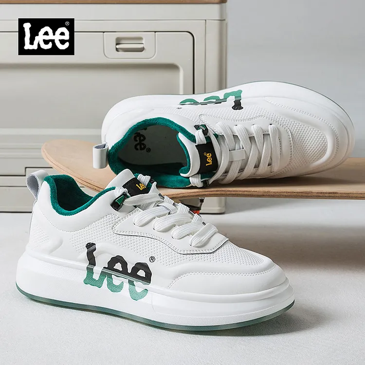 Lee男士冬季加绒保温厚底时尚休闲鞋舒适防滑休闲百搭男士小白鞋