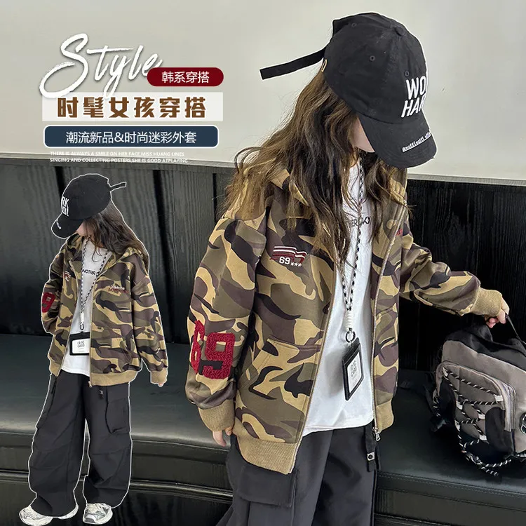 普通外套韩版春秋拼色女童中大童