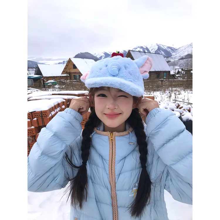 美式复古格纹拼接排骨羽绒棉衣男女DSM秋冬季通勤保暖外套上衣潮