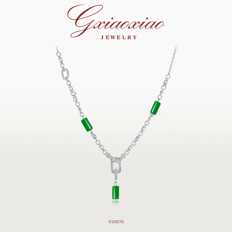 G XIAOXIAO 新中式气质时尚高级复古百搭回形扣项链 F20X76