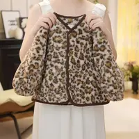 【现货】女童2025冬季新款洋气韩版豹纹加绒外套LY191