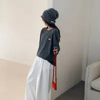大牙女装- 2548 灰色刺绣小南瓜长袖T