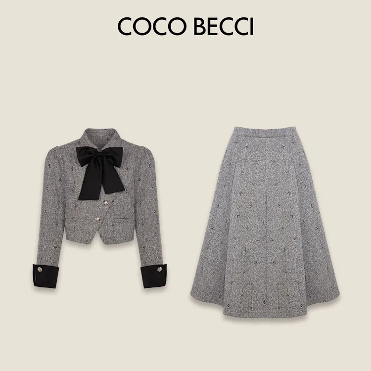 COCO BECCI【巴黎左岸】高级感千金小香风气质女神套装CFZXC254099
