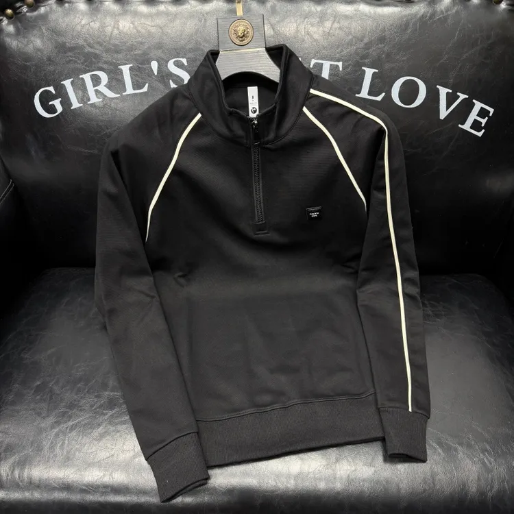 高级感半拉链立领套头卫衣男潮流休闲上衣2025秋冬季新款男士外套