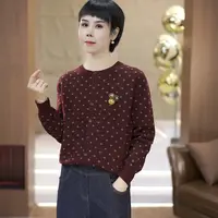 【渲渲推荐】HYF-98968秋季时尚波点花朵小衫
