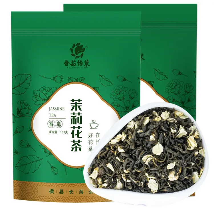 茉莉香毫-100g-(三窨)-横州长海•香茹怡茉茉莉花茶