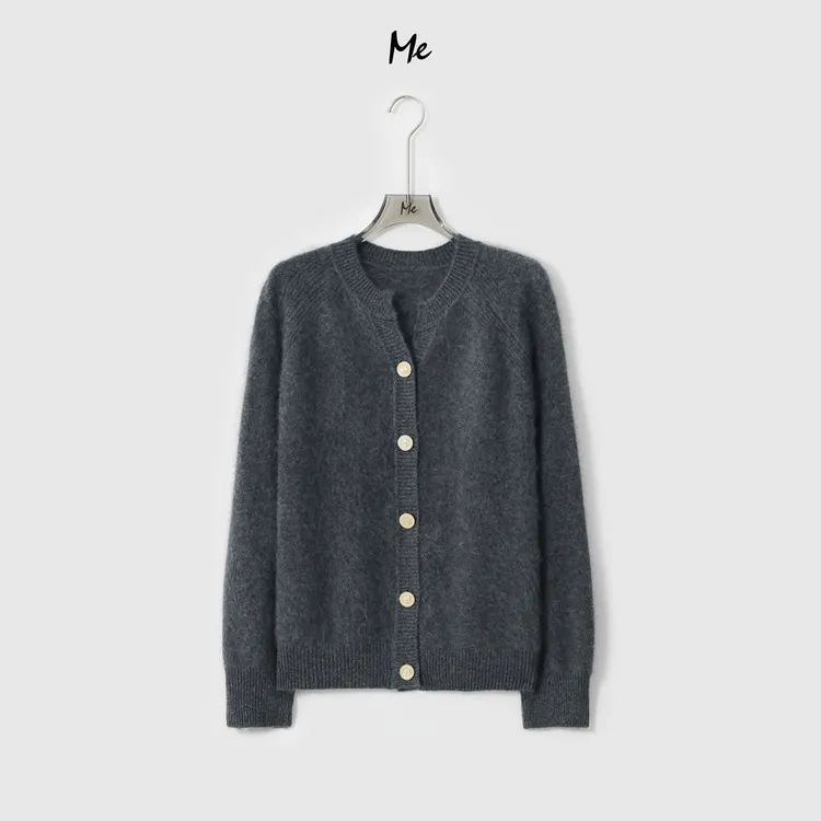 ME【阿勒泰拉绒开衫】北纬38.5°山羊绒混纺超柔极简毛衣MESA1911