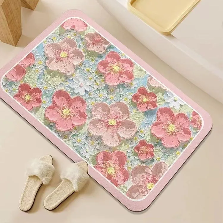 硅藻泥厨房地垫卧室床边地毯防滑加厚耐磨吸水易打理
