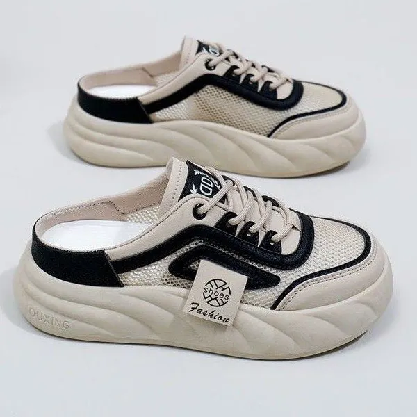 包头拖鞋女2025年夏季新款外穿厚底时尚凉拖鞋透气半拖鞋凉鞋网红