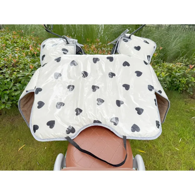 皮革加大加绒加厚电动车挡风被防水防寒冬季通用款三轮摩托车