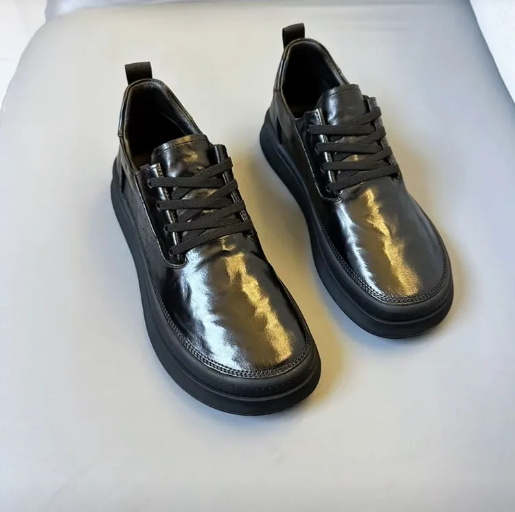 048-6新品男士纯皮休闲舒适男鞋高品质时尚百搭商务欧货高级感帅