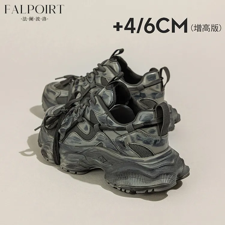 FALPOIRT巴黎走秀老爹鞋女小众设计感擦色做旧复古厚底休闲运动鞋